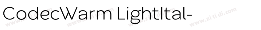 CodecWarm LightItal字体转换